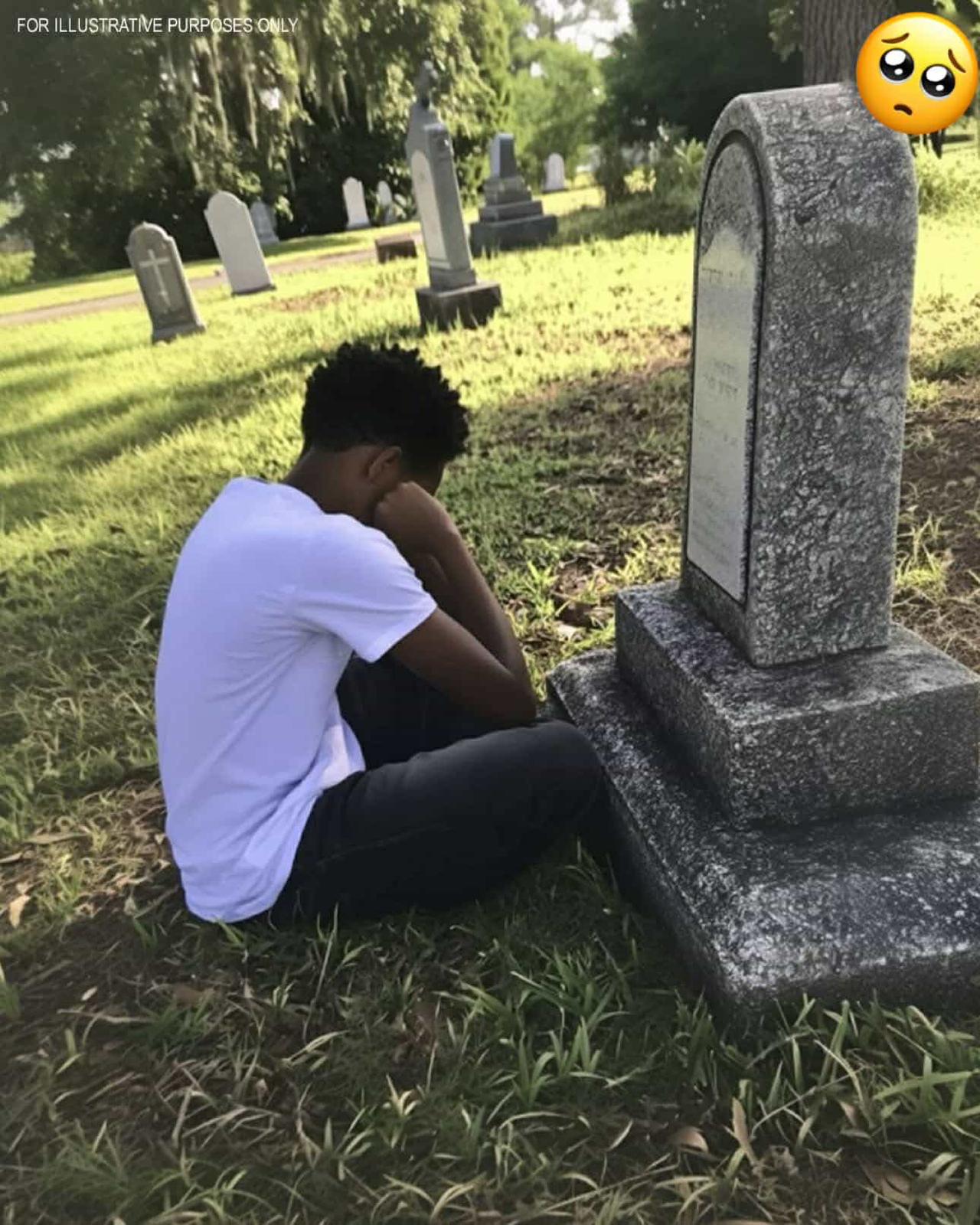 A boy discovers an envelope with his name at the grave of his adoptive mother